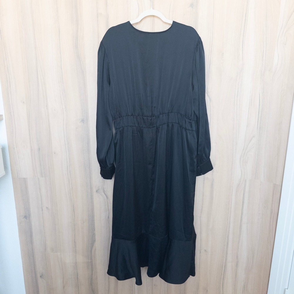Sofia Jeans Womens Wrap Dress Size 3X Black Maxi Romantic Boho Minimalist Chic - Picture 6 of 8